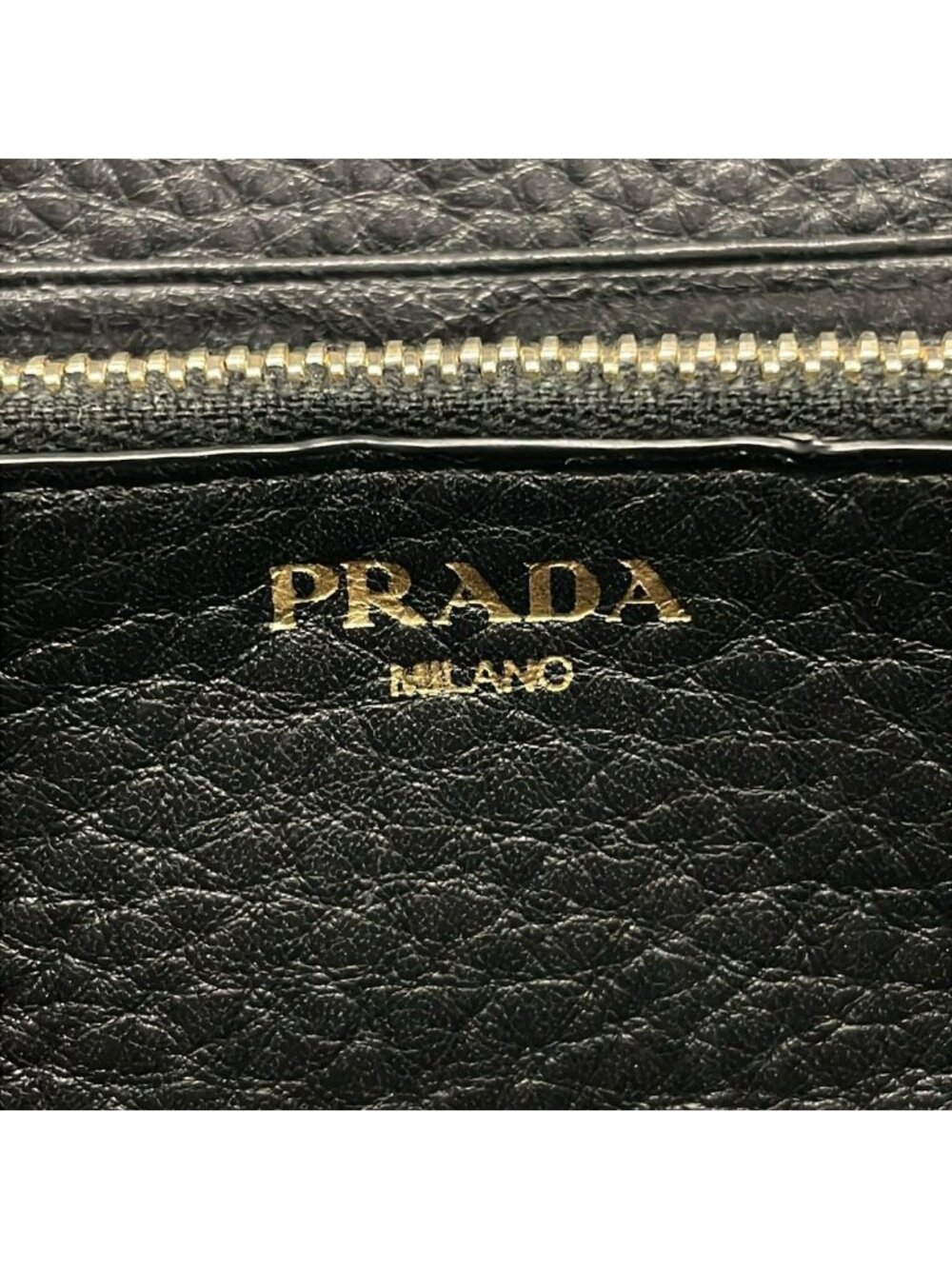 Prada Wallet Black L-shaped Zipper Leather - Picture 6 of 7